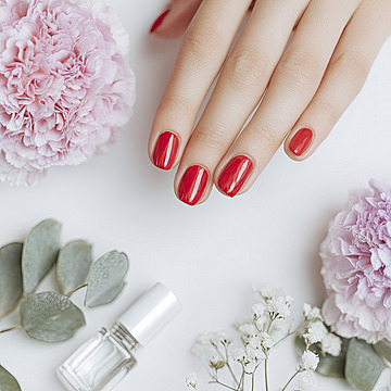 pngtree nail artist applying red polish on womans hand in beauty salon image 17330590 - Best Nail Salon 27408